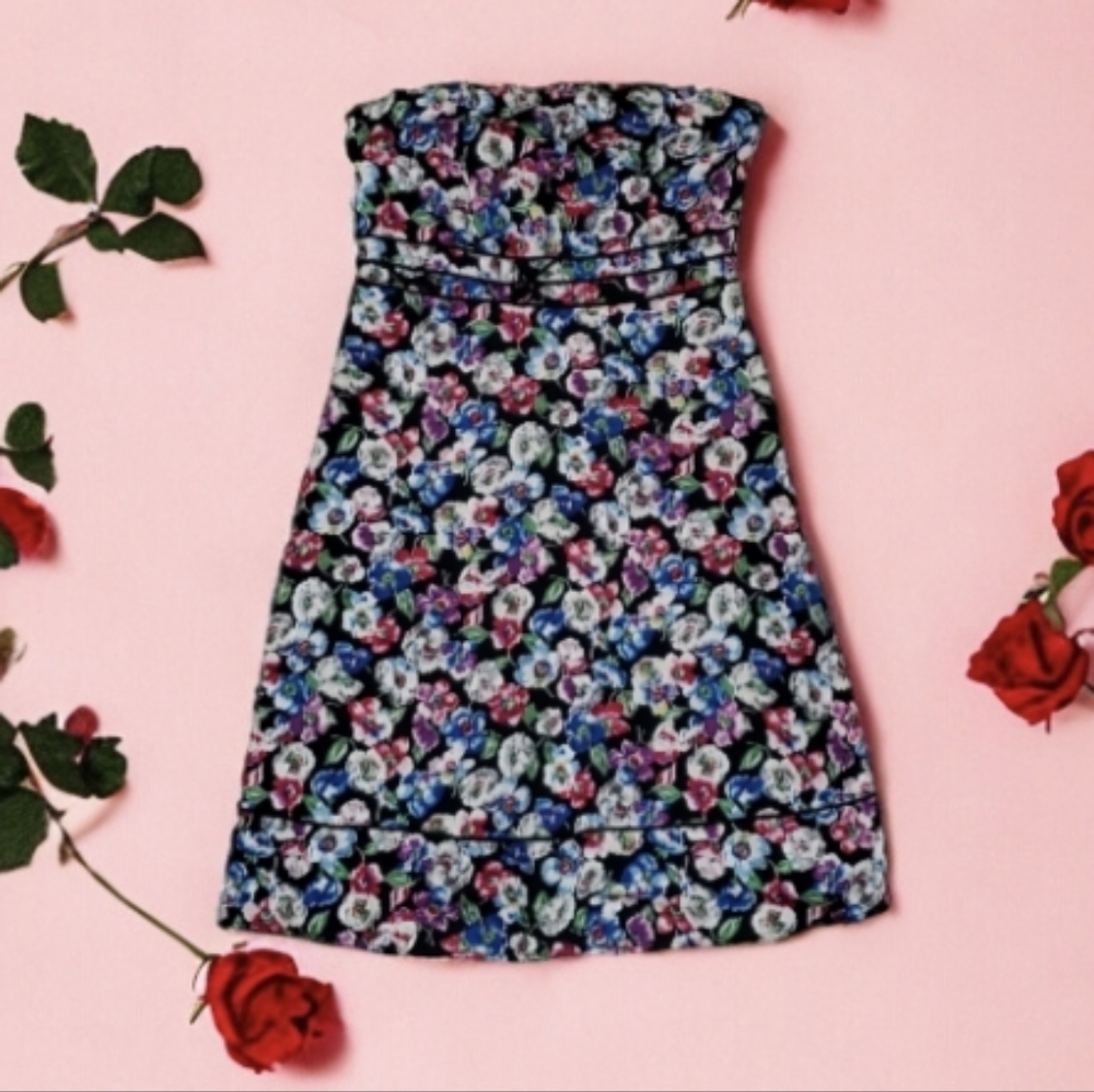 ROMY Strapless Floral Summer Dress